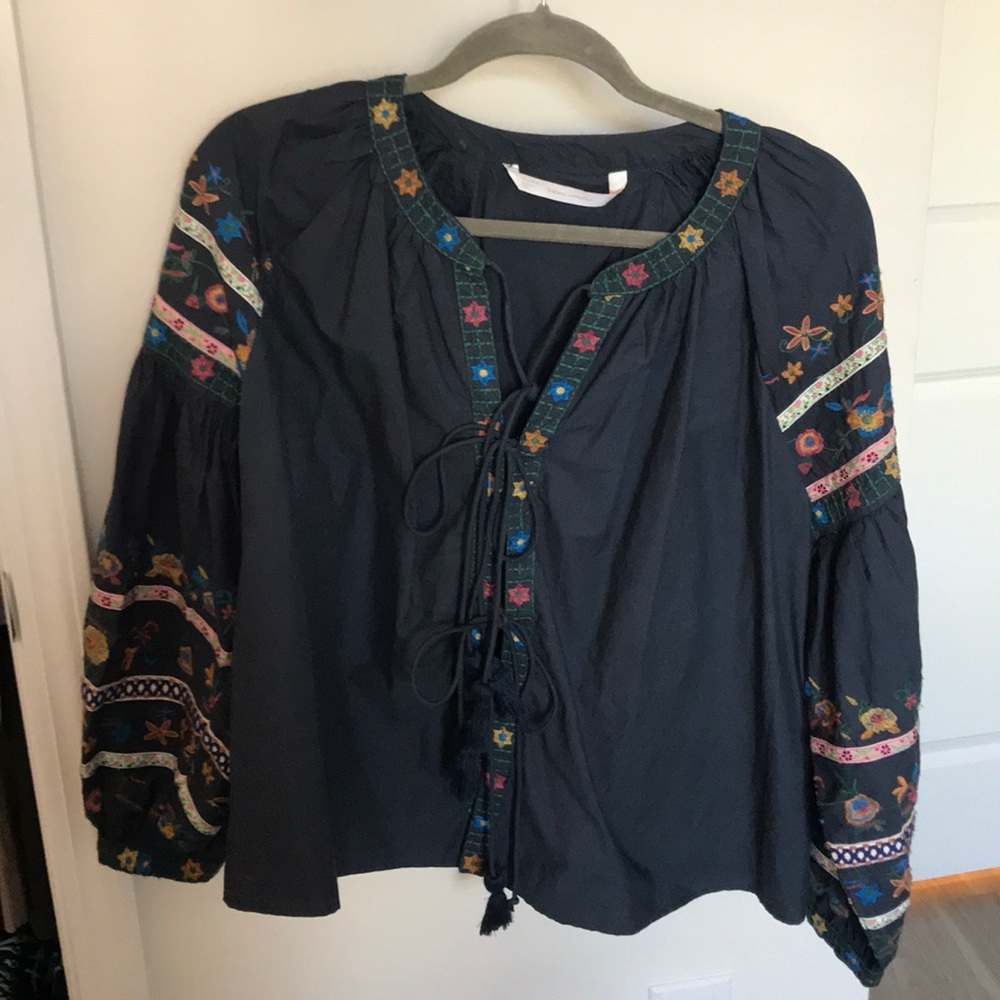 Zara tie from peasant top